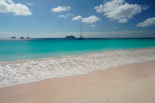 Sandy beach in Barbados